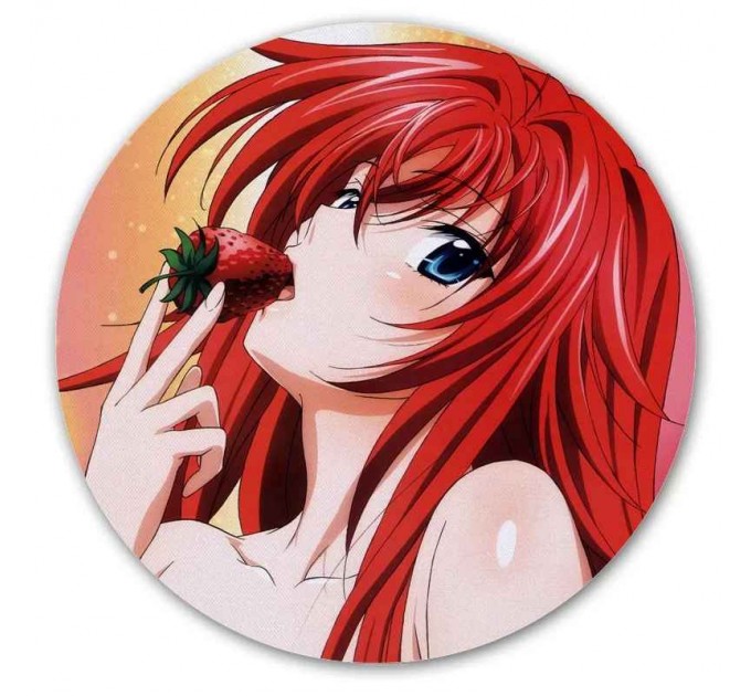 Коврик для мышки круглый High School DxD - Rias Gremory Strawberry 