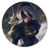 Коврик для мышки круглый NieR: Automata - YoRHa -gou B-gata