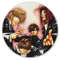 Коврик для мышки круглый Saiyuki / Саюки с главными персонажами