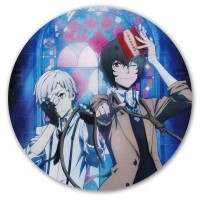 Коврик для мышки круглый Bungou Stray Dogs Osamu, Atsushi