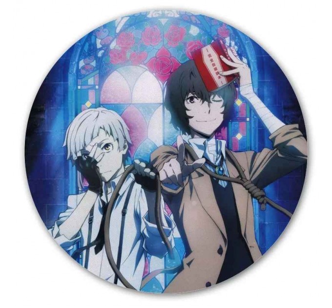 Коврик для мышки круглый Bungou Stray Dogs Osamu, Atsushi 