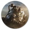 Коврик для мышки круглый Fallout 76 - T-51 Power Armor Helmet 