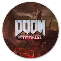 Коврик для мышки круглый DOOM Eternal Logo