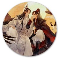 Коврик для мышки круглый Mo Dao Zu Shi - Lan WangJi и Wei WuXian