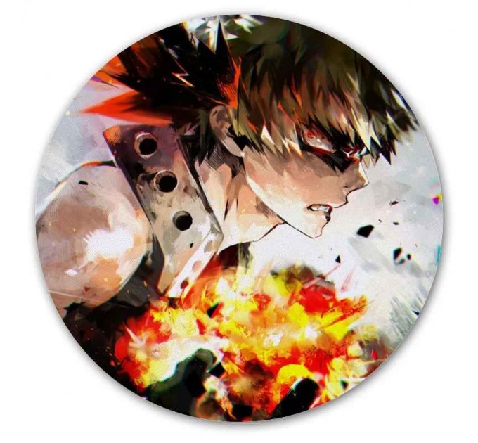 Коврик для мышки круглый Boku no Hero Academia Katsuki Bakugou 