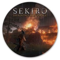 Коврик для мышки круглый Sekiro: Shadows Die Twice Fire Fight