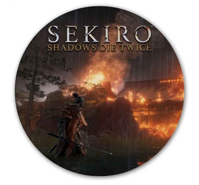 Коврик для мышки круглый Sekiro: Shadows Die Twice Fire Fight 