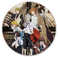 Коврик для мышки круглый Bungou Stray Dogs Armed Detective Agency