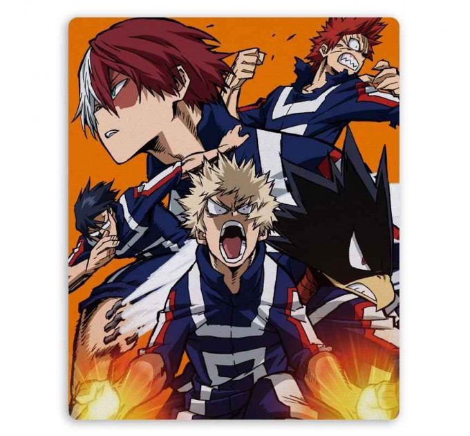 Коврик для мышки прямоугольный Boku no Hero Academia - Bakugou, Tomoyami, Todoroki, Tenya Iida и Kirishima 