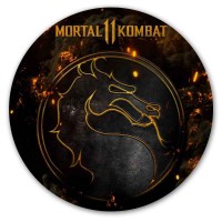 Коврик для мышки круглый Mortal Kombat  Dragon Logo