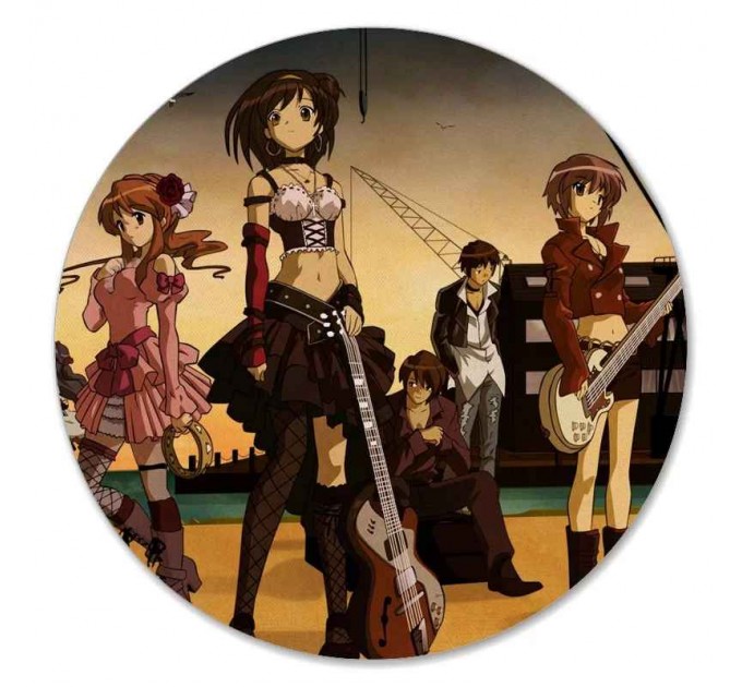 Коврик для мышки круглый Suzumiya Haruhi no Yuutsu 