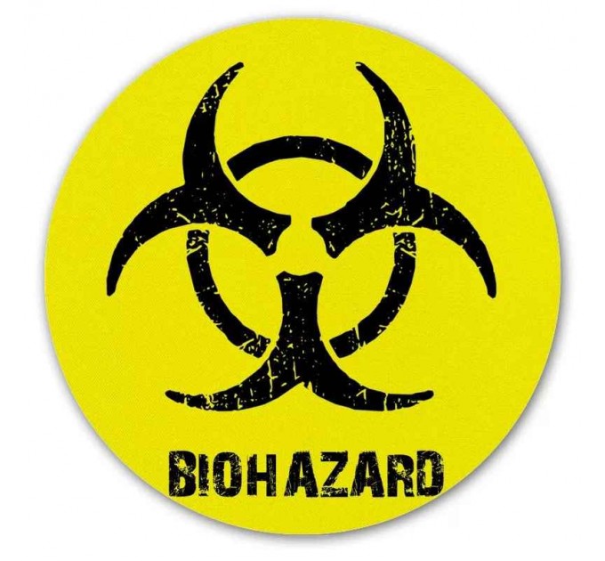 Коврик для мышки круглый Resident Evil Biohazard logo 