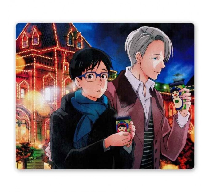 Коврик для мышки прямоугольный Yuri!!! on Ice Victor and Yuuri in Moscow 