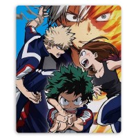 Коврик для мышки прямоугольный Boku no Hero Academia - Midoriya, Uraraka, Bakugou, Todoroki