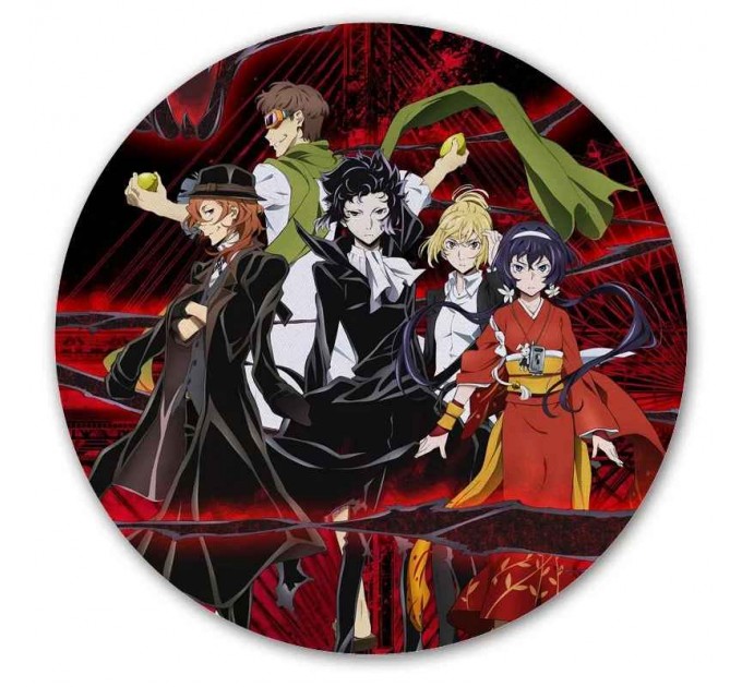 Коврик для мышки круглый Bungou Stray Dogs Port Mafia 