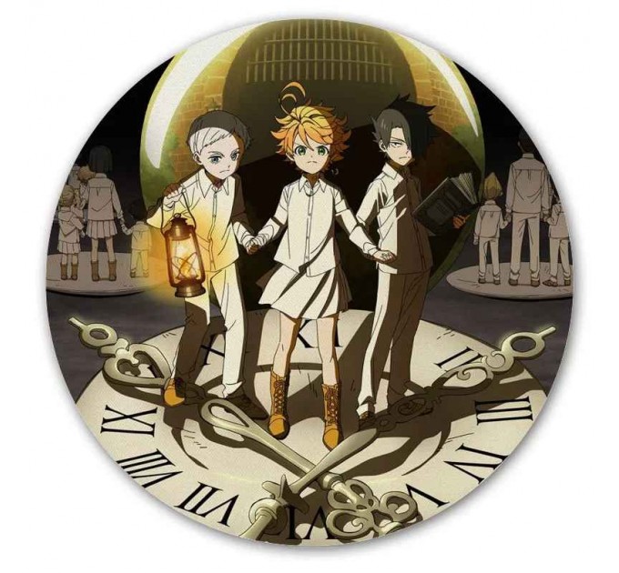 Коврик для мышки круглый Yakusoku no Neverland Norman, Ray и Emma 