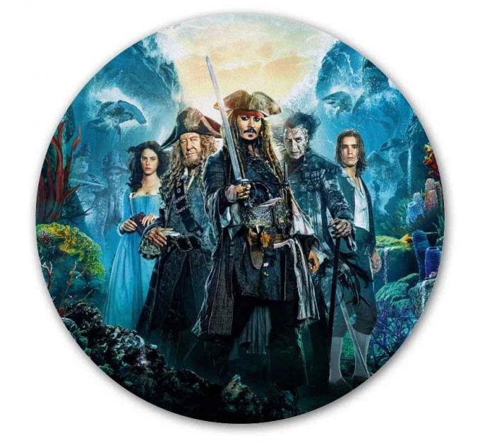 Коврик для мышки круглый Pirates of the Caribbean: Dead Men Tell No Tales Main Characters 