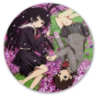 Коврик для мышки круглый Jigoku Shoujo Mitsuganae Enma Ai & Yuzuki Mikage