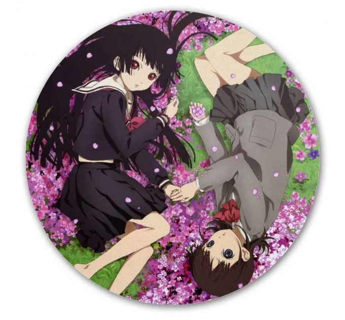 Коврик для мышки круглый Jigoku Shoujo Mitsuganae Enma Ai & Yuzuki Mikage 