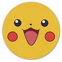 Коврик для мышки круглый Pokemon Pikachu face