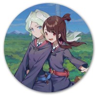 Коврик для мышки круглый Little Witch Academia Diana and Atsuko