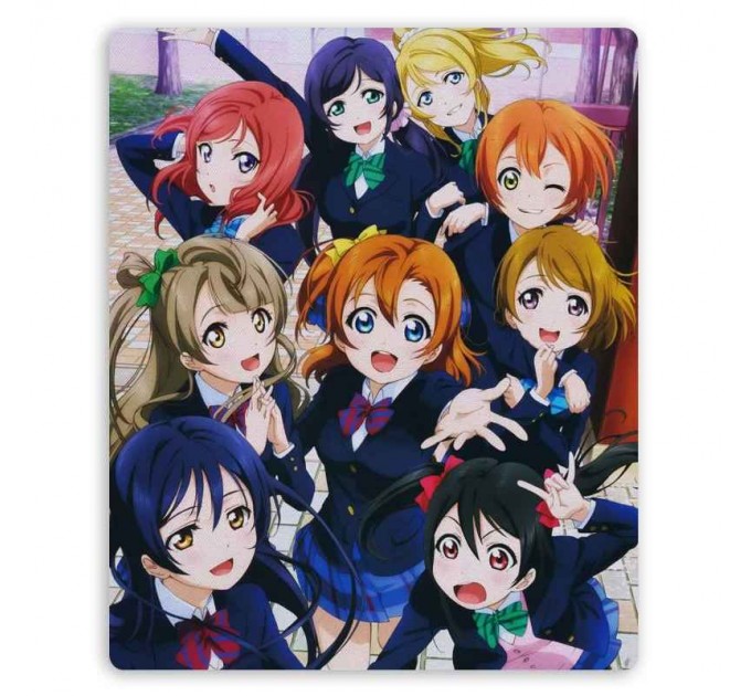 Коврик для мышки прямоугольный с главными героинями аниме Love Live! 