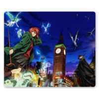 Коврик для мышки прямоугольный Mahou Tsukai no Yome - Elias Answorth, Chise Hatori in London