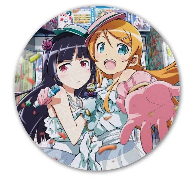 Коврик для мышки круглый OreImo - Кирино Косака и Куронеко 