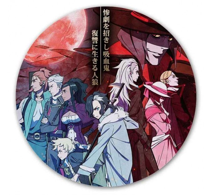 Коврик для мышки круглый с героями аниме Sirius the Jaeger 