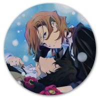 Коврик для мышки круглый Bungou Stray Dogs Chuuya Nakahara and Osamu Dazai