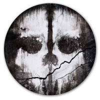 Коврик для мышки круглый COD Ghosts Skull