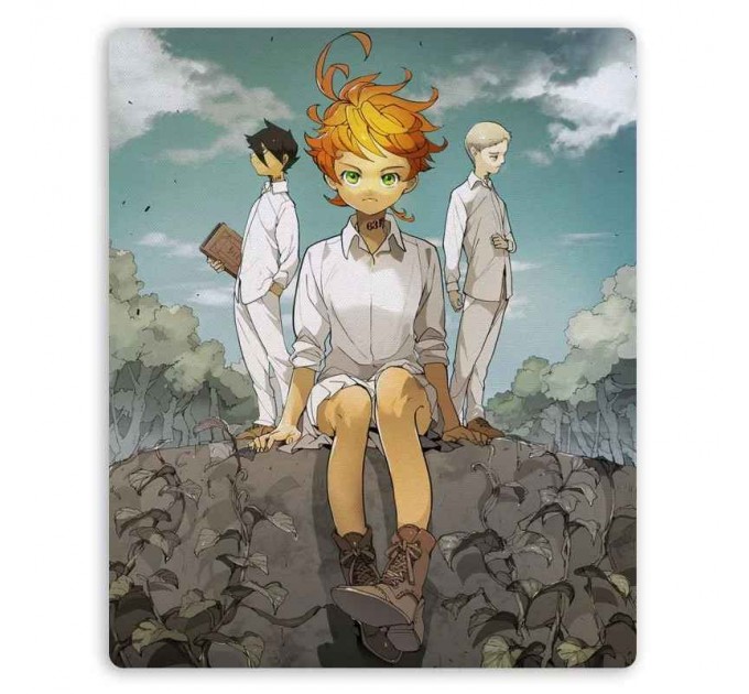 Коврик для мышки прямоугольный Yakusoku no Neverland Emma, Norman и Ray 