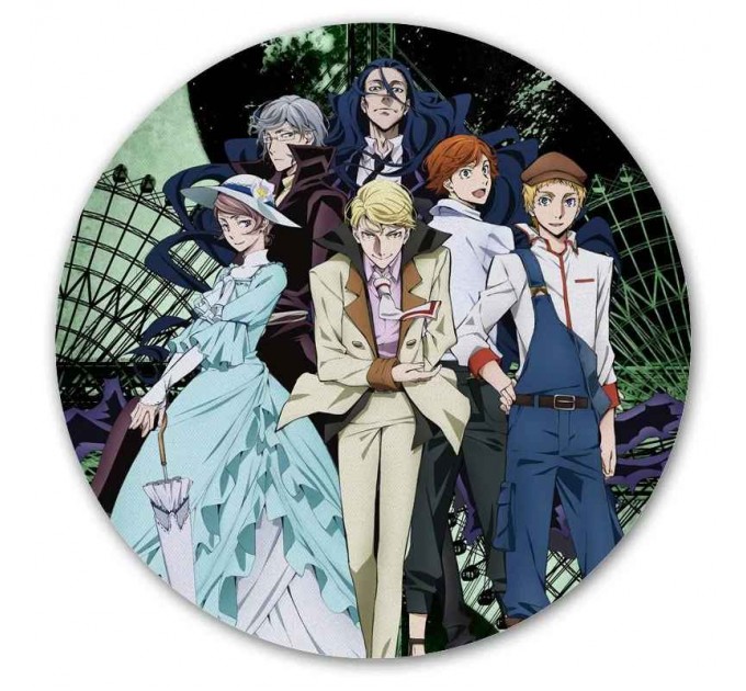 Коврик для мышки круглый Bungou Stray Dogs The Guild 