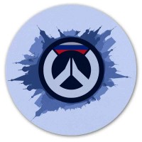 Коврик для мышки круглый Overwatch Russia Logo