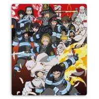 Коврик для мышки прямоугольный с героями аниме Fire Force