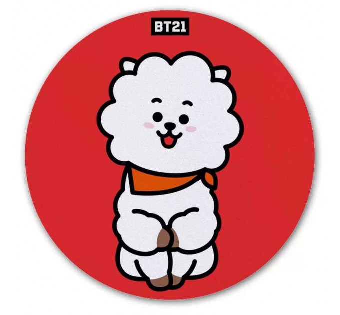 Коврик для мышки круглый BT21 - RJ 