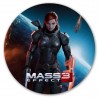 Коврик для мышки круглый Mass Effect 3 Commander Shepard (female) 