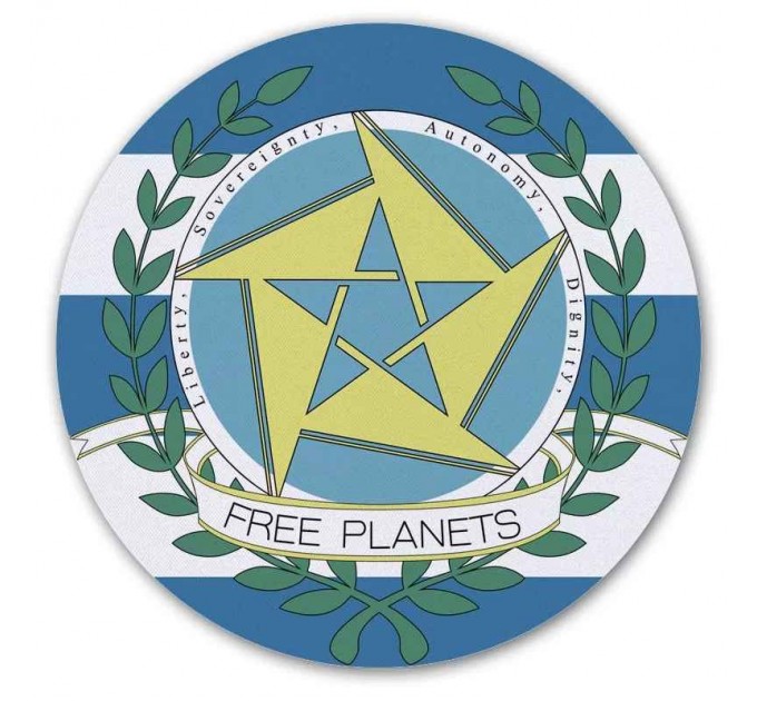 Коврик для мышки круглый The Legend of the Galactic Heroes - Free Planets Alliance 