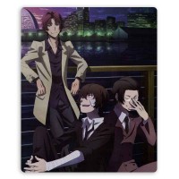 Коврик для мышки прямоугольный Bungou Stray Dogs - Osamu Dazai, Oda Sakunosuke, Ango Sakaguchi