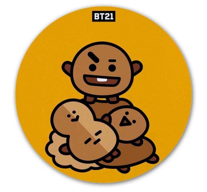 Коврик для мышки круглый BT21 - SHOOKY 