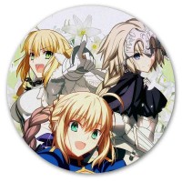 Коврик для мышки круглый Fate Crossovers Saber, Joan of Arc, Saber Bride