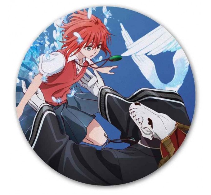 Коврик для мышки круглый Mahou Tsukai no Yome - Elias Answorth и Chise Hatori 