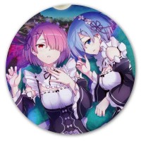 Коврик для мышки круглый Re: Zero - Rem и Ram