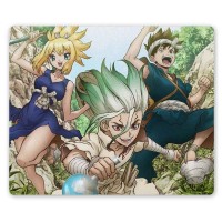 Коврик для мышки прямоугольный Dr. Stone Senkuu, Chrome и Kohaku