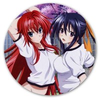 Коврик для мышки круглый High School DxD - Rias Gremory, Akeno Himejima