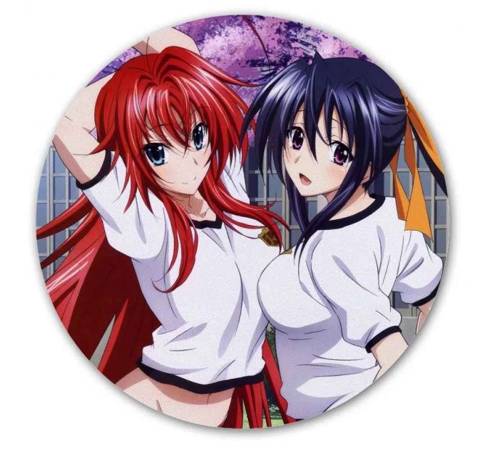 Коврик для мышки круглый High School DxD - Rias Gremory, Akeno Himejima 