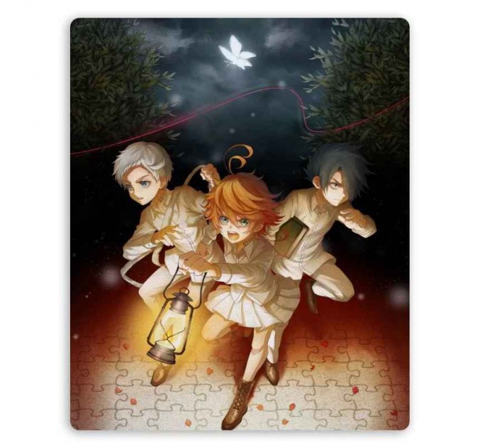 Коврик для мышки прямоугольный The Promised Neverland Emma, Norman и Ray 