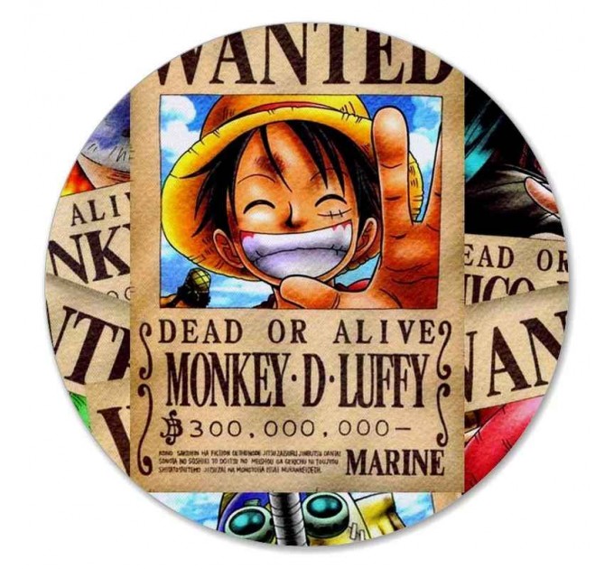 Коврик для мышки круглый One Piece 	 