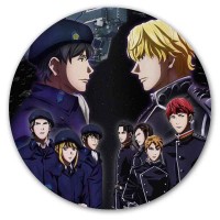 Коврик для мышки круглый Ginga Eiyuu Densetsu - Reinhard von Lohengramm и Wen-li Yang