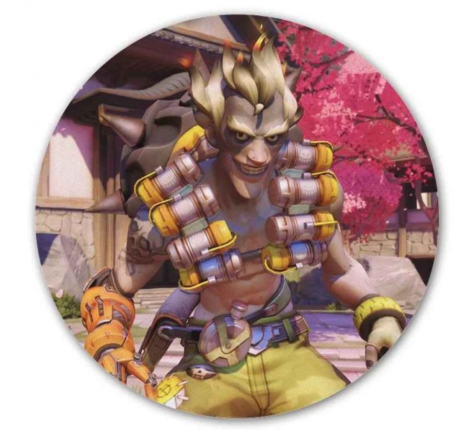 Коврик для мышки круглый Overwatch - Junkrat 